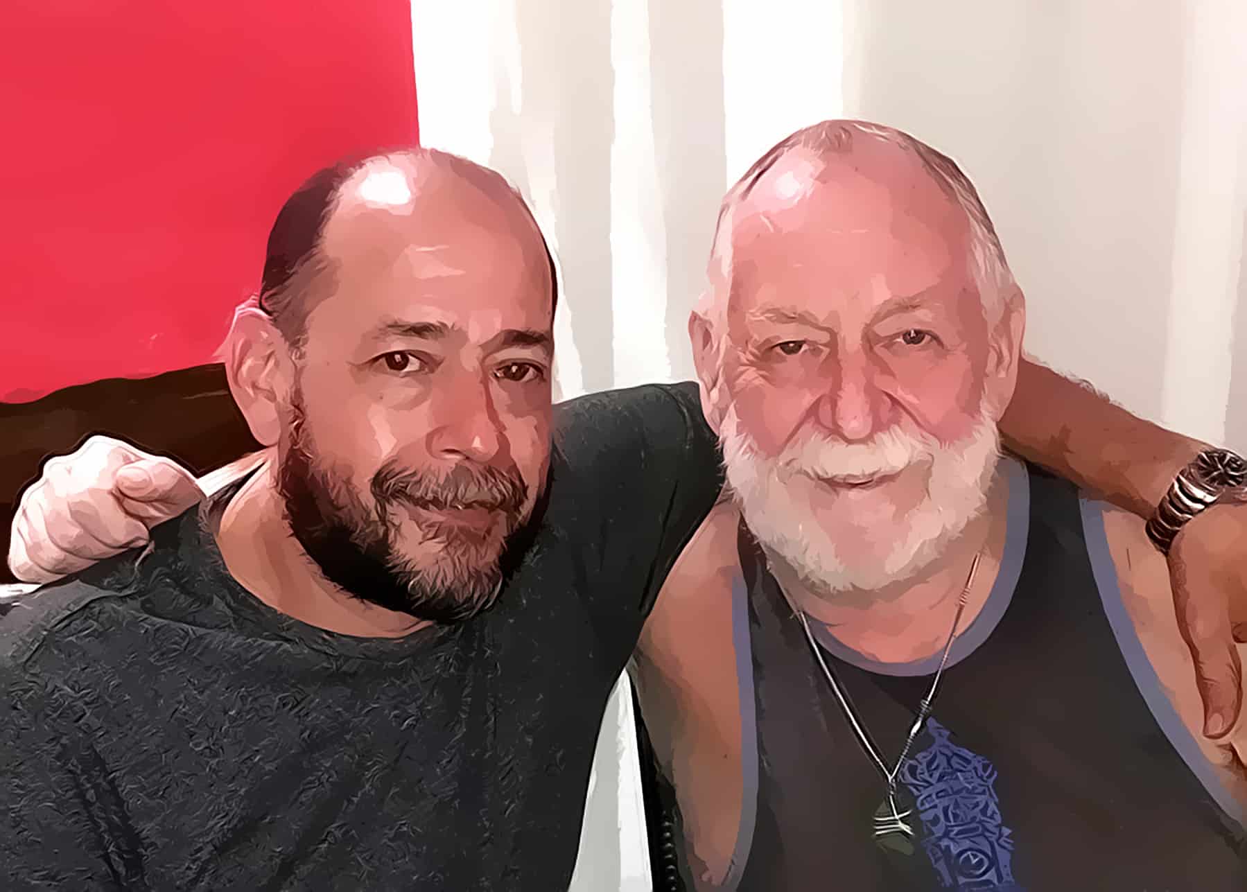 Luis Méndez y Tom Finley en una foto de un reportaje de la OAPV en 2018. Foto de Mike Laking