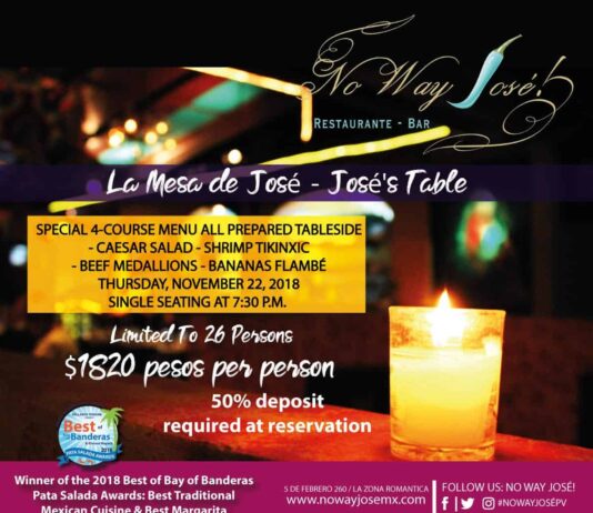 No Way José! offers elegant Thanksgiving feast La Mesa de José