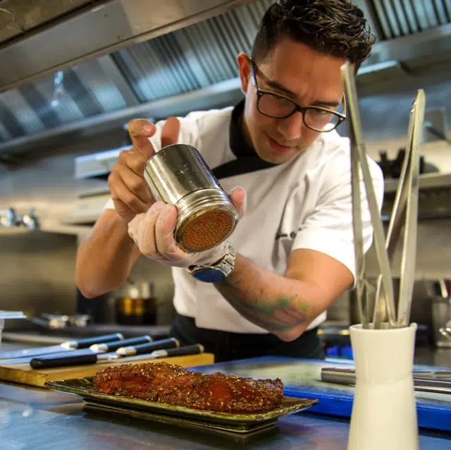 Chef Salvador Carrillo Invests in Hometown Chef Salvador Carrillo hard at work