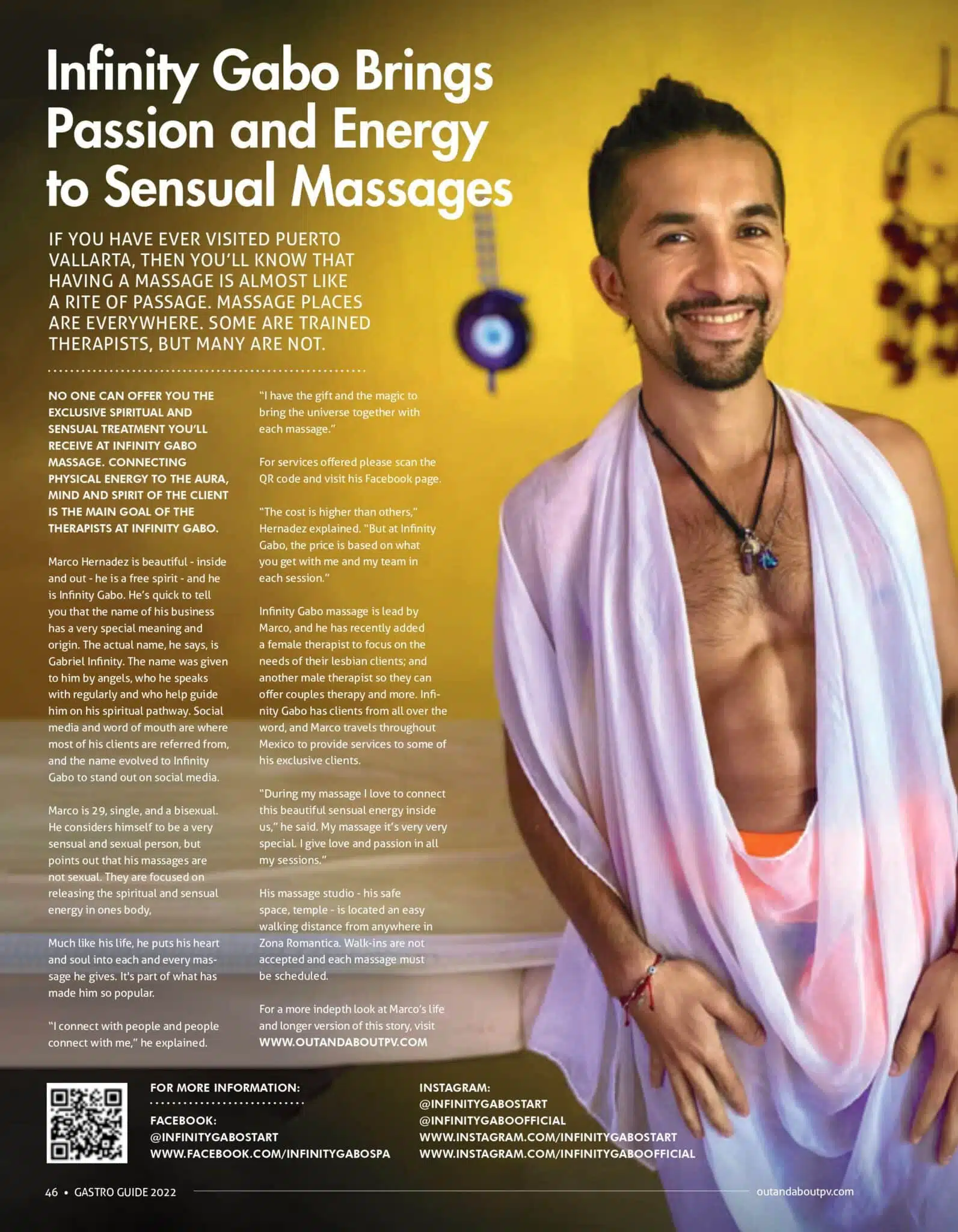 Infinity Gabo Brings Passion and Energy to Sensual Massages Out and