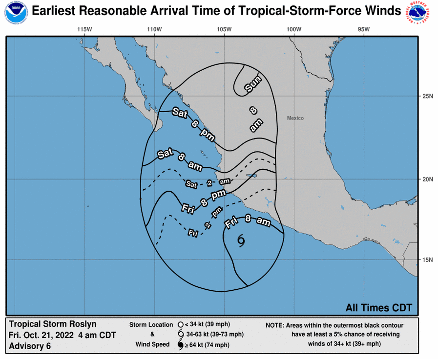 Puerto Vallarta Under Hurricane Watch as TS Roslyn Approaches