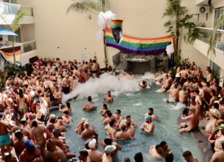 BeefDip Bear Week Celebrates 20 Years Foam party at Blue Chairs, part of BeefDip 2023. Photo by Oscar Almeida.