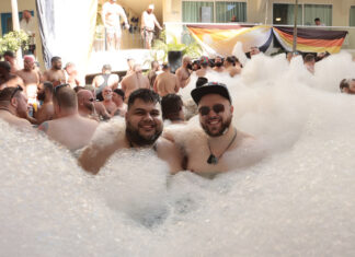Bear Boulevard? Growing Businesses on Basilio Badillo Cater to Bears and their Admirers Some bears having fun at the BeefDip foam party at Blue Chairs. Photo by Oscar Almeida.