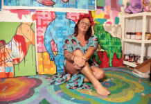Tamale Ringwald Makes Art, Music and the World a Happier Place Tamale Ringwald, a Puerto Vallarta artist. Photo by Oscar Almeida.