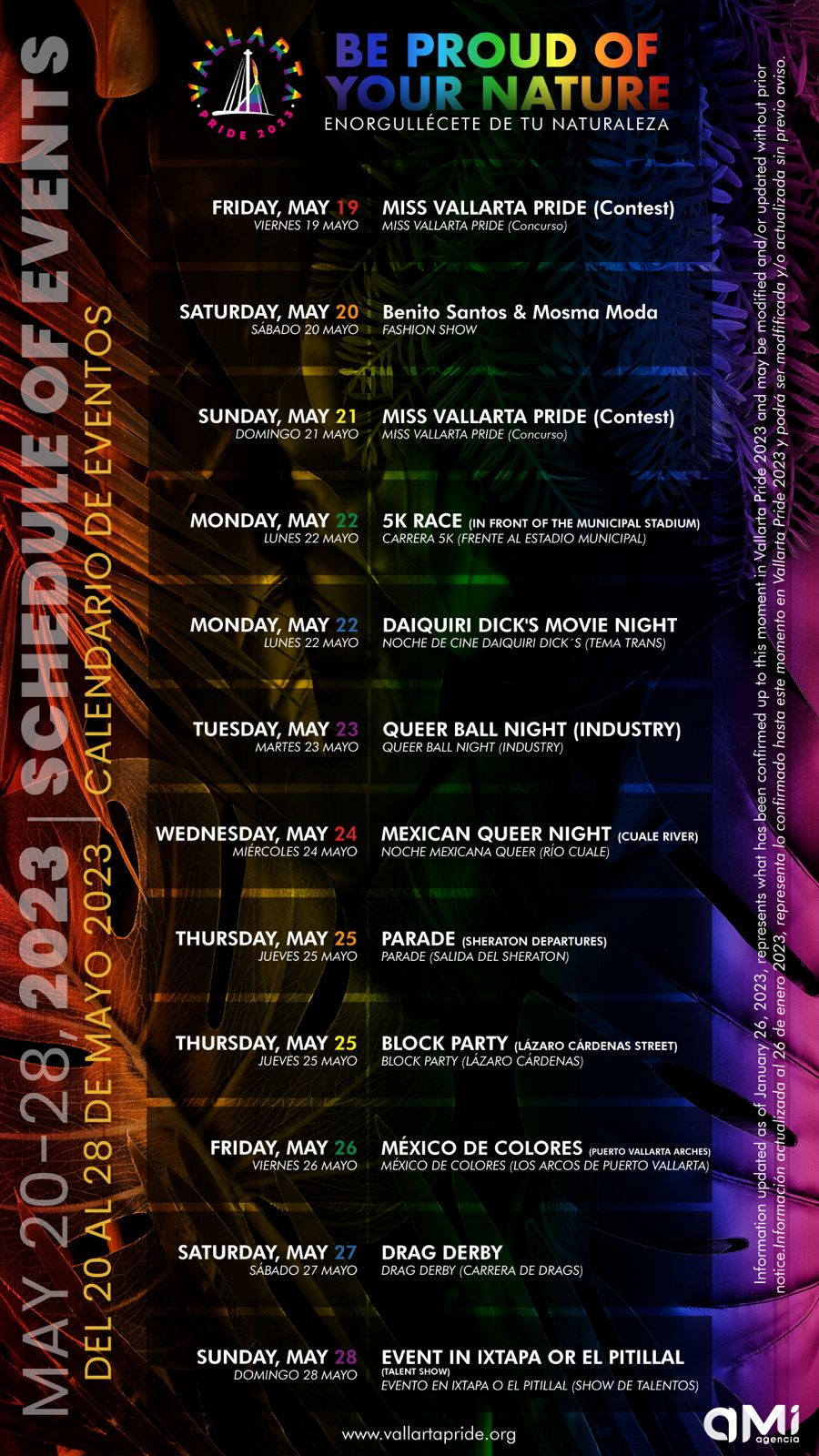 Vallarta Pride Releases Schedule for 2023 Pride Festival