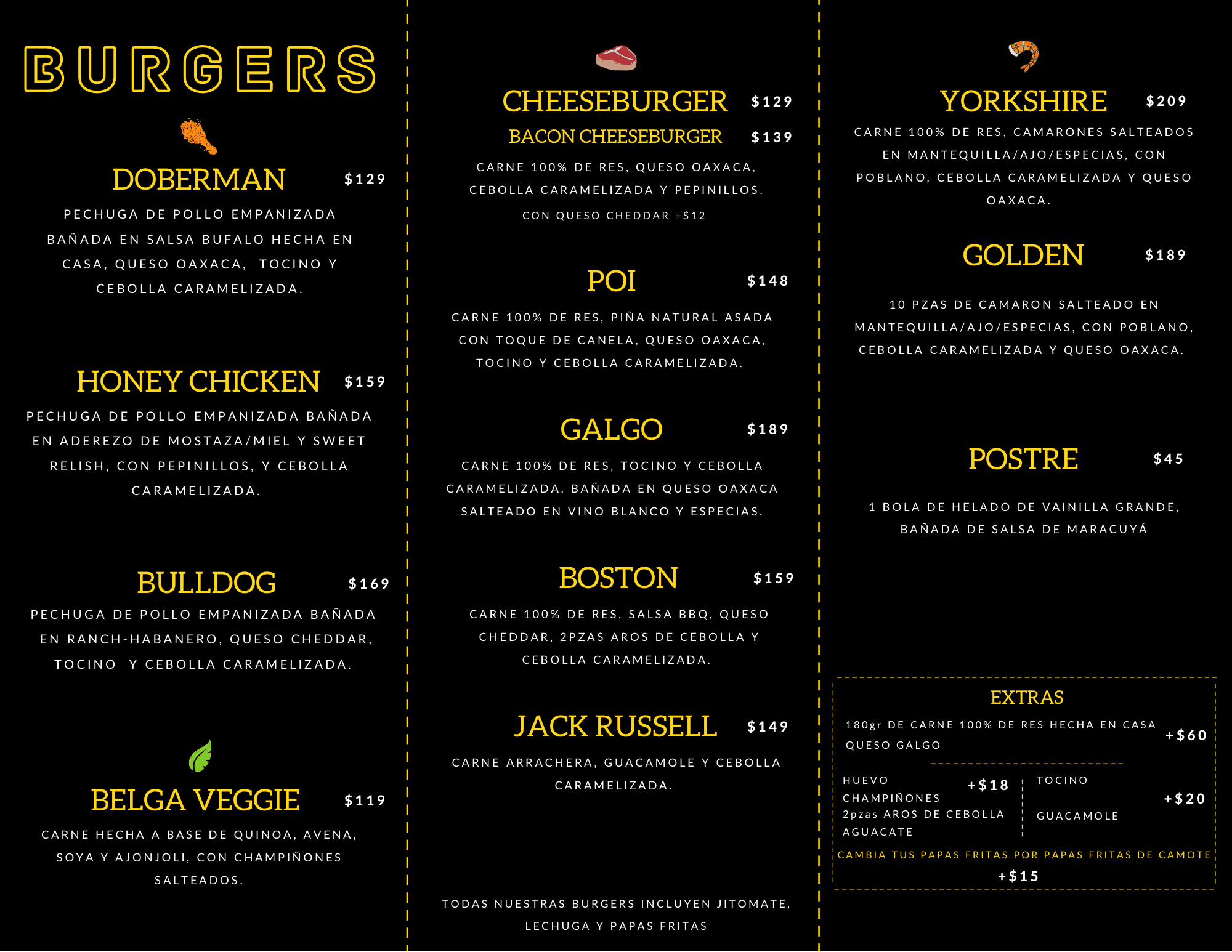 urban dogs menu