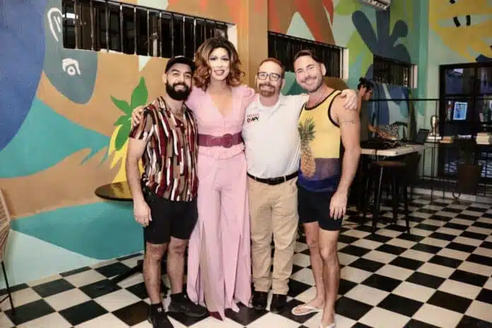 Language Classes, Yoga and More Offered at Grow! Event Space a Joint Coworking Hotel (left to right) Luiz Valdez, language instructor; Alexis Velasco, manager of special events for Joint Cowork; Jerry Jones, editor and publisher for O&APV and Collin Wynter, Yoga Instructor.