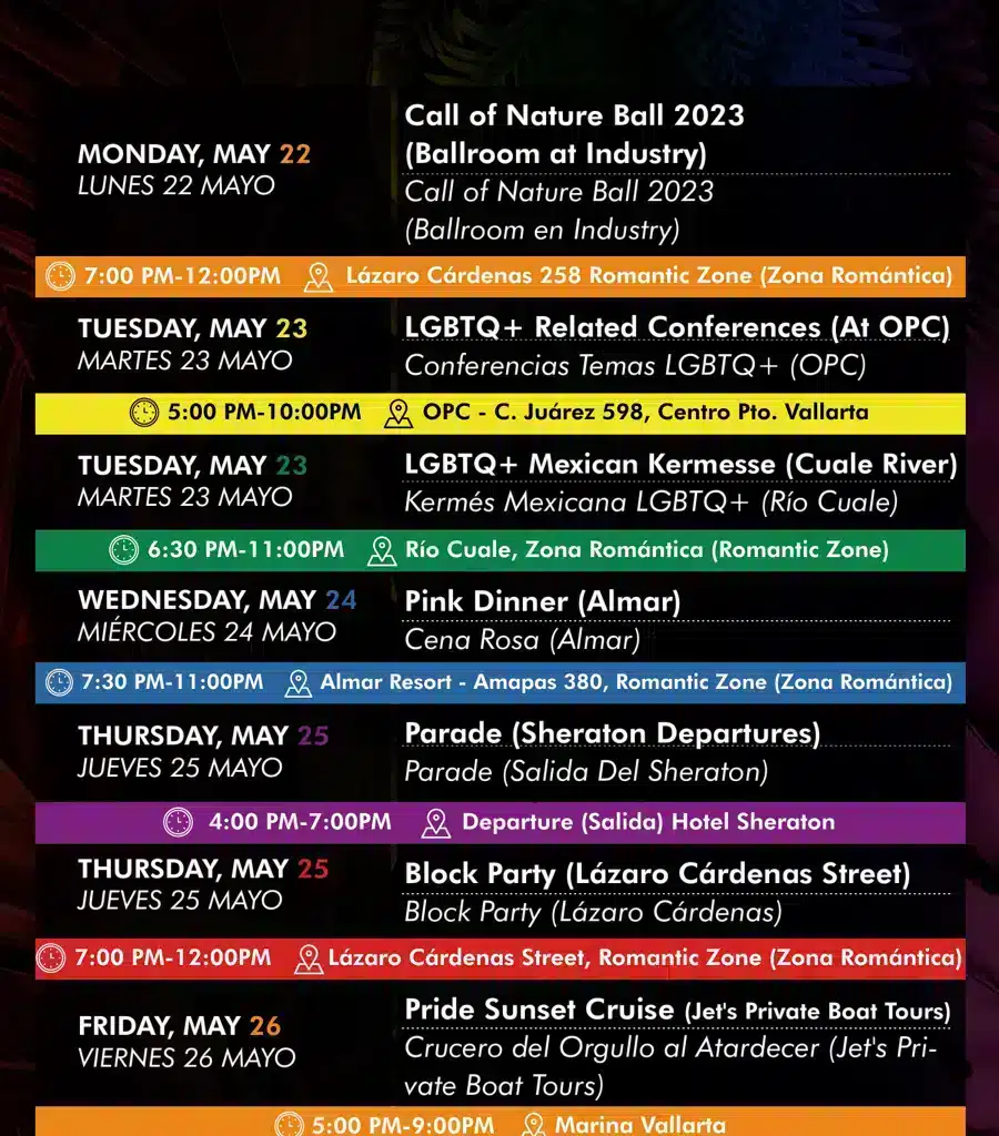 VALLARTA PRIDE calendar