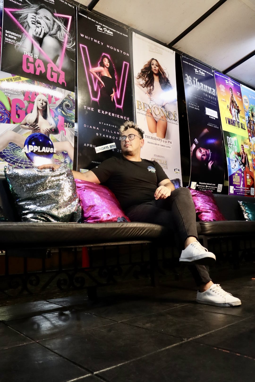 Chris Lopez outside The Palm Cabaret. Photo by Oscar Almeida.