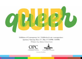 Two Exhibitions Celebrate Pride: Queer/Cuir is a multidisciplinary exhibition of contemporary art that brings together the work of twelve national and international artists whose work is representative of queer/cuir. Vallarta Pride: 10 years in photographs gathers visual testimonies of the 10 years of Vallarta Pride through the work of several photographers.