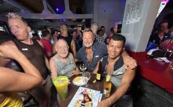 Gay Mixer June 12, 2024 at Awaysis Rio Bar This was a fun photo from a previous gay mixer held at Chachalaca Bar. Be sure to come to the last mixer of the 2023/24 season at Awaysis Rio Bar on Wednesday, June 12, 2024 from 6 to 8 p.m. Photo by Oscar Almeida