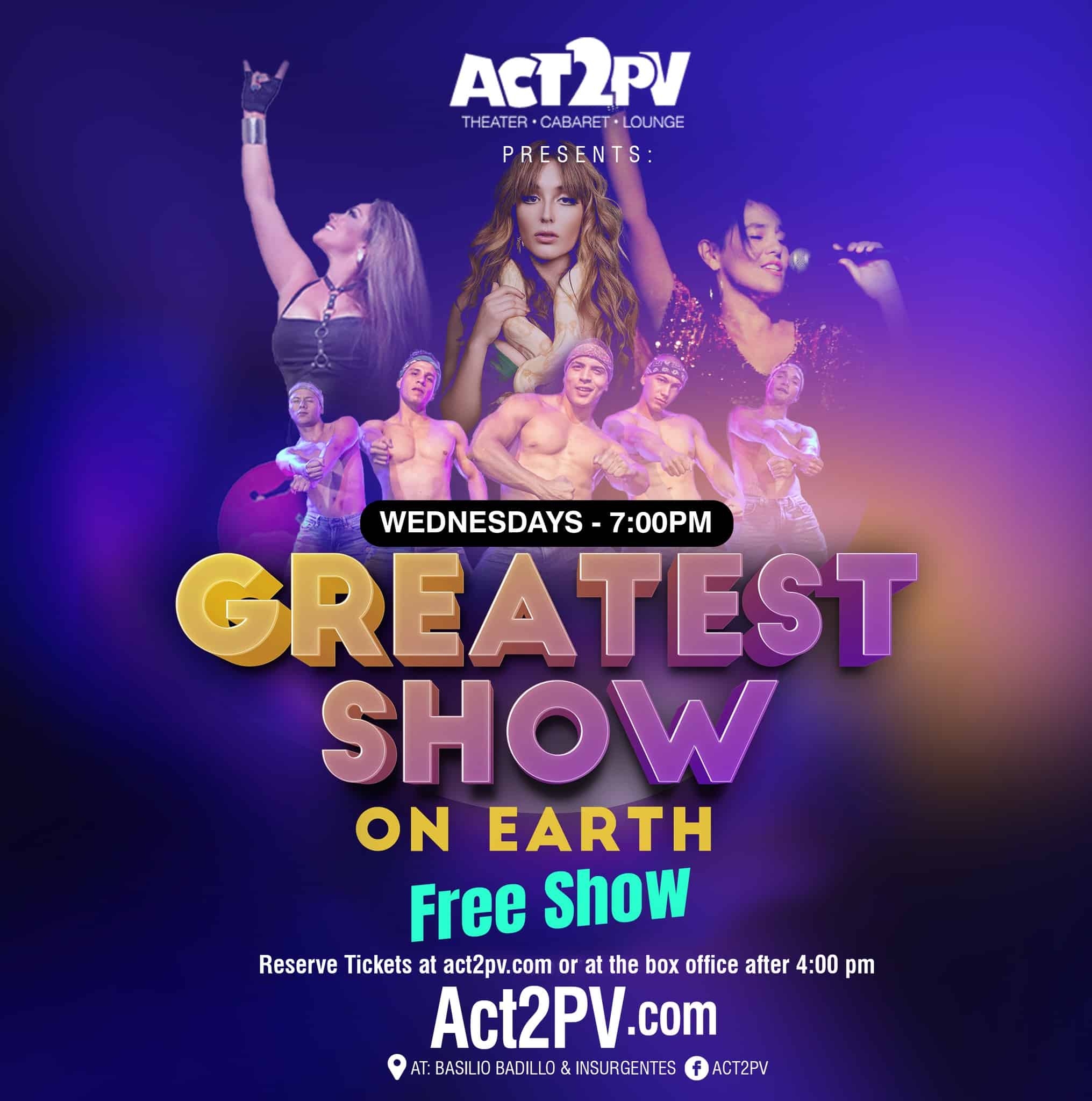 It is called The Greatest Show on Earth for a reason. Every Wednesday, Marsha's Red Room at Act2PV hosts this production that celebrates the in-house talent with snippets of shows currently running and previews.