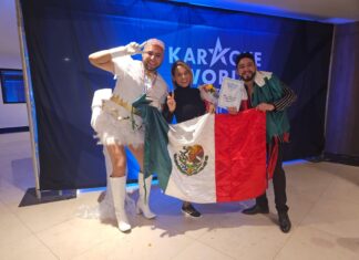 Mexico Gets Gold at Karaoke World Championship, with Luis Villanueva and Diego Mendoza Martínez Winning Duet Luis Villanueva and Diego Mendoza Martínez (Diego Suzuki), with KWC Mexico Director Yudi Villamonte.
