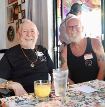 Gay Mixer Photos: Bar Frida 4.0 March Mixer (left to right) Tom Finley and Mike Laking at Bar Frida's 4.0 Gay Mixer. Photo by Oscar Almeida.