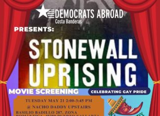 Celebrate Gay Pride with Democrats Abroad Costa Banderas Stonewall Uprising Movie During Pride 2024