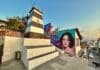 Colectivo Rompe Rescues Abandoned Lighthouse in City Center and Pays Tribute to Elizabeth Taylor Rompe unveiled their latest mural at the Faro Matamoros, paying homage to the iconic actress Elizabeth Taylor. Photo by Oscar Almeida.