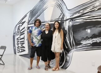 OPC Celebrates 10th Anniversary with Raicilla Art Exhibitions Celebrating 10 years of OPC at the recent event are Artist Gerardo Molina Abarca, OPC Director Pilar Pérez and Sayuri Sanchez, sub director. Photo by Oscar Almeida.