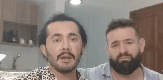Dr. Juan Manuel Lopez and Christopher Duifhuis Rivera, a gay couple from San Luis Potosi, Mexico, were on vacation in Puerto Vallarta, Mexico when they were abused by local police. Photo captured from Facebook video.