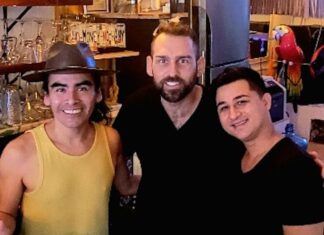 Quebecker Charm and Mexican Hospitality at Jardin Cafe Lounge (left to right) Omar, Wesley and Carlos. Photo by Zia Ahmad.