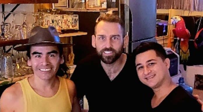 Quebecker Charm and Mexican Hospitality at Jardin Cafe Lounge (left to right) Omar, Wesley and Carlos. Photo by Zia Ahmad.