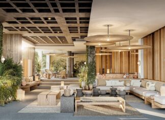 Tryst Puerto Vallarta, New Luxury Hotel Catering to LGBTQ+ Guests, Set to Open Sept. 30, 2024 Lobby at The Tryst Puerto Vallarta