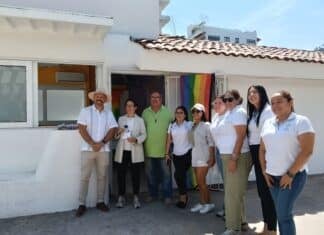 Jalisco's Secretary of Tourism, Michelle Fridman (let) and Héctor Ramírez Betancourt, head of the Office of Sexual Diversity. Photo provided.