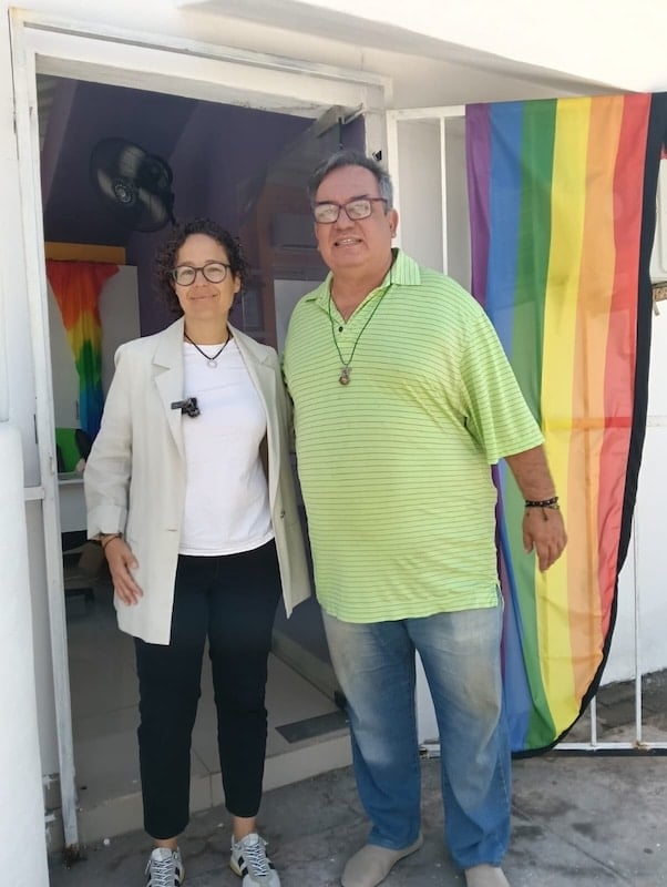 Jalalcos Tourismus Secretary, Michelle Fridman (Let) and Héctor Ramírez Betancourt, head of the Office for Sexual Diversity. Photo provided.