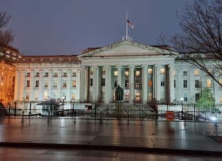Headquarters of the United States Department of the Treasury in Washington DC,