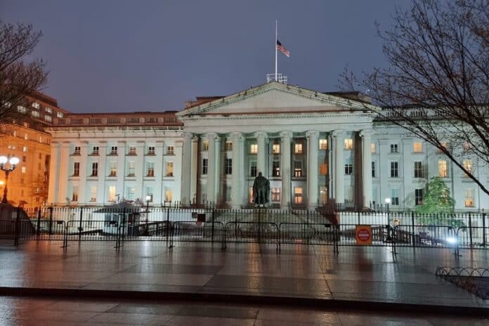 Headquarters of the United States Department of the Treasury in Washington DC,