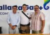 Zona Safe Campaign Brings ID Badges to PV Police (left to right) Víctor Espíndola, president of MOVii, Police Commander José Daniel Hernández, and Pedro López, director of Vallarta Gay+ Community Center. Photo Provided