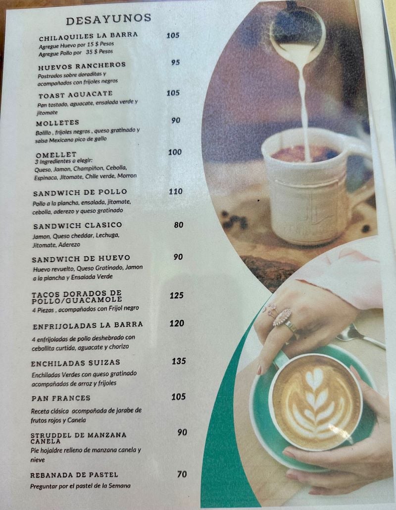 la barra menu