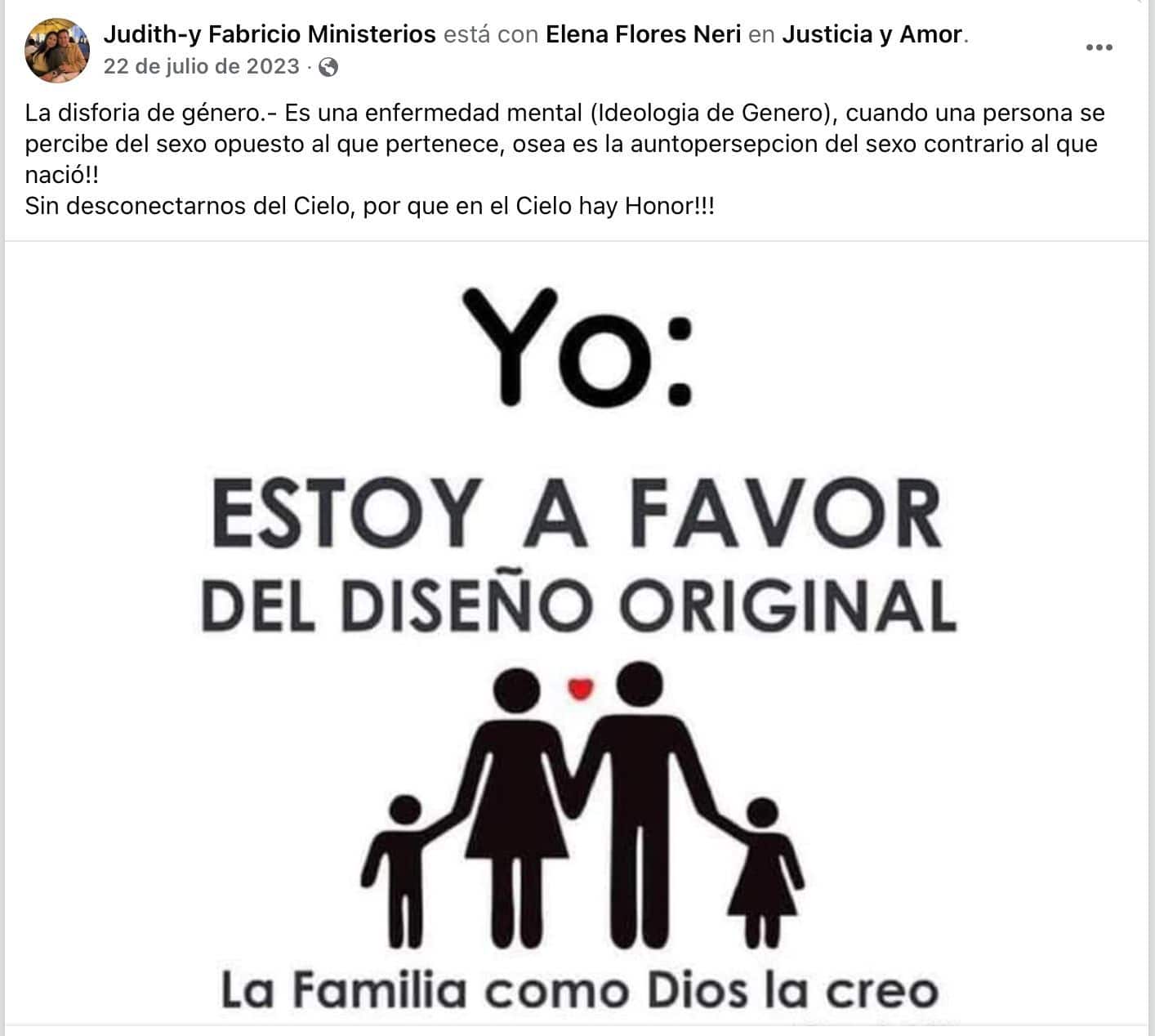 Judith Urióstegui Figueroa post on social media 1