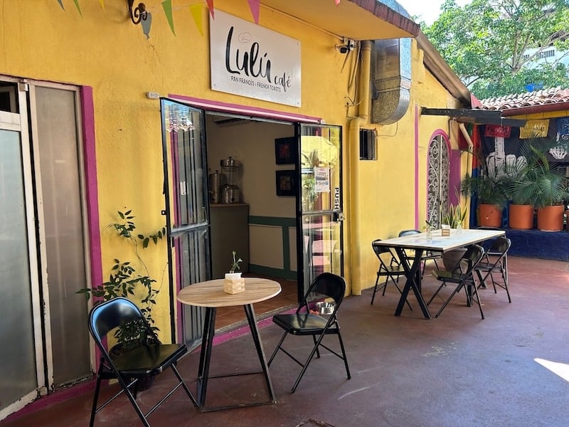 Lulú Café offers both indoor and outdoor seating.