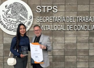 PVRPV Honored with Prestigious ‘Distintivo de Responsabilidad Laboral’ Award On October 16th Esmeralda Jimenez, director of Human Resources & Jamie Alexander, director of Business Development, traveled to Guadalajara, Jalisco, to receive the award from the Secretary of Labor & Social Welfare, Ricardo Barbosa Ascencio..jpeg