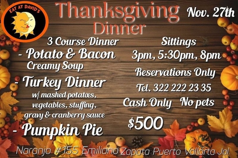 Eat at Davids Thanksgiving 2025