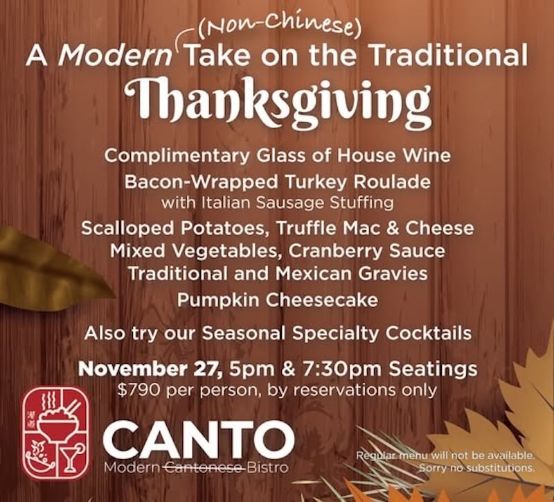 canto thanksgiving 2025