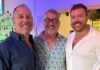 Photo Highlights: The Swedes Fundraiser for Gay+ Center group of three swedes with christopher