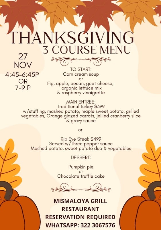mismaloya grill thanksgiving 2025