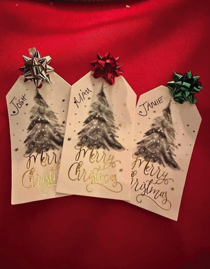 tasting life as three christmas tags