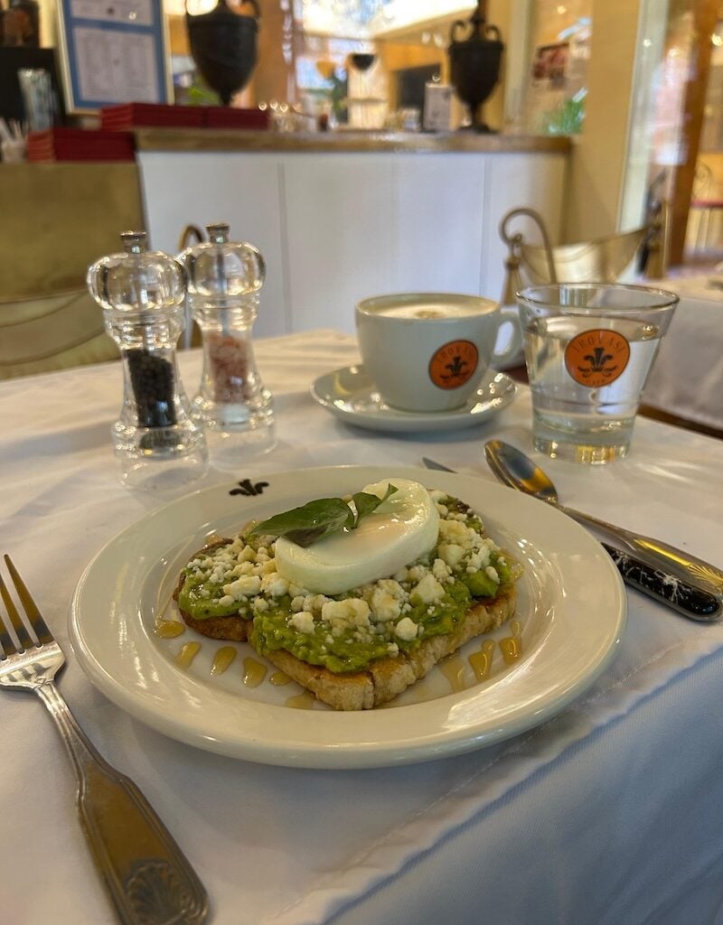 trovasi avocado toast and cappuccino