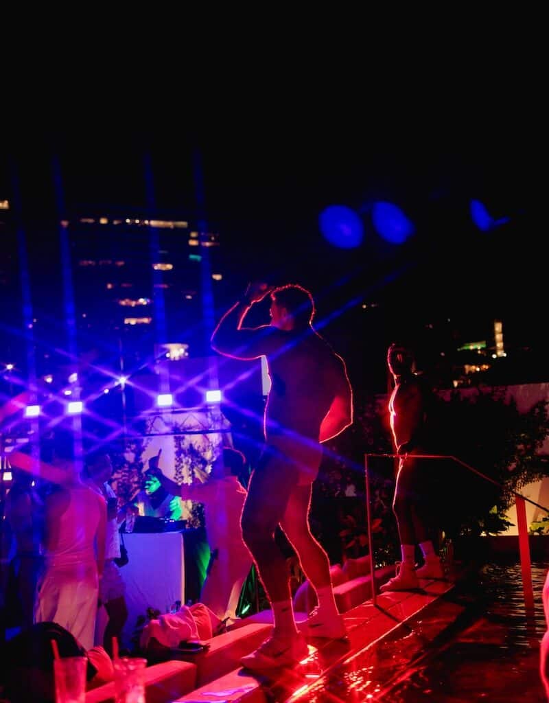 Nightime Pool Party at The Tryst Puerto Vallarta