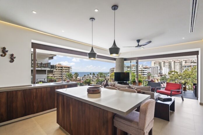 Living Room on a Condo in Zona Romantica in Puerto Vallarta by Poncho Davalos Real Estate