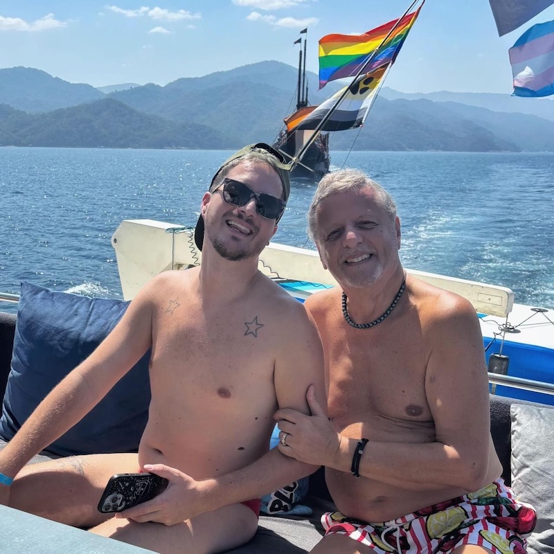 Tom on boat