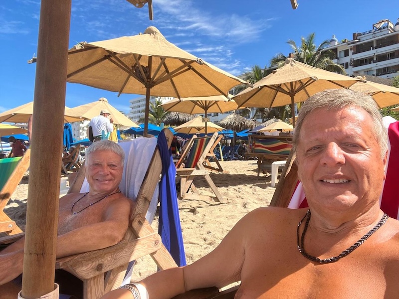 tom on beach