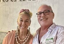 In Memory of Richard Di Via Marcia Blondin and Richard Di Via at the Out & About Mixer at Cuale Condo Hotel in Oct. 2024.