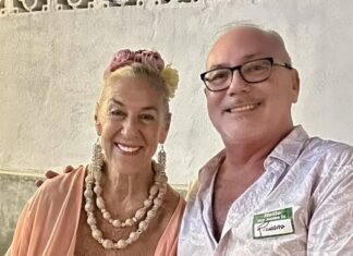 In Memory of Richard Di Via Marcia Blondin and Richard Di Via at the Out & About Mixer at Cuale Condo Hotel in Oct. 2024.